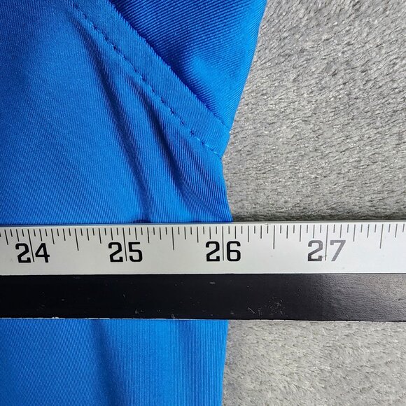 Mens Blue FootJoy Golf Polo Shirt Short Sleeve Polyester Stretch Size XL - Picture 7 of 9